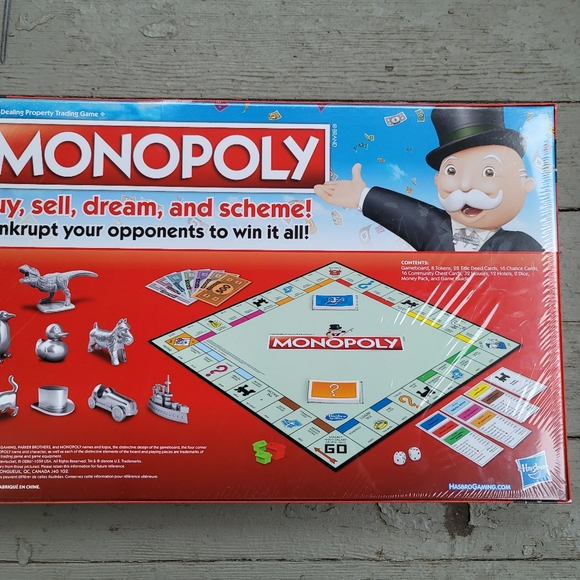 Original Genuine Hasbro Monopoly Classic Edition Family Traditional 8 Token Game - Picture 6 of 6